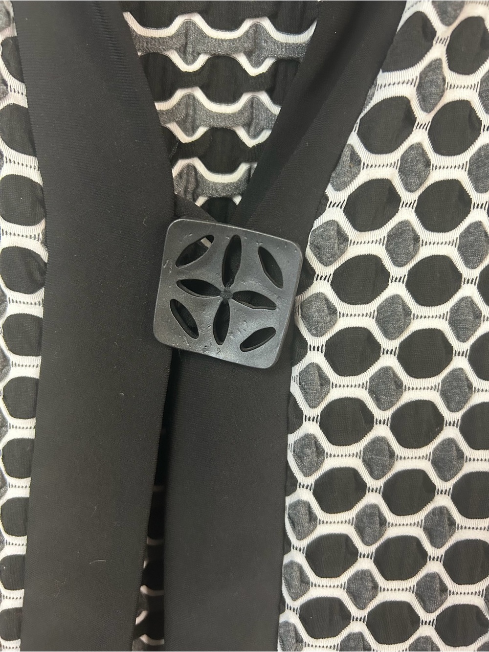 Joseph Ribkoff Jacket Style 153804 Black White Office Stretch Top Cardigan 12 14 - Picture 5 of 9